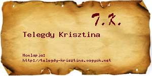 Telegdy Krisztina névjegykártya