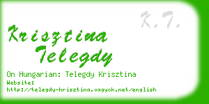 krisztina telegdy business card